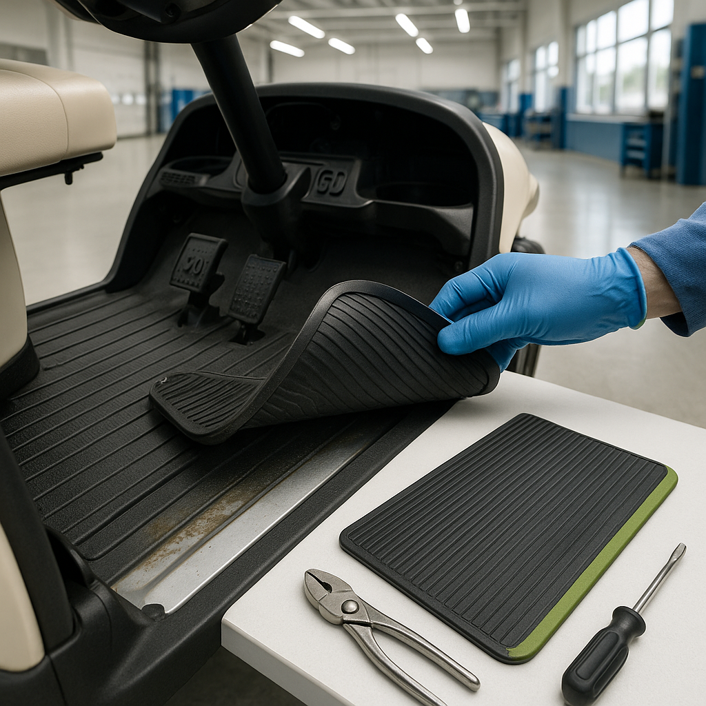 Golf Cart Floor Mat Lifting, Sliding, or Smelling Bad: Fix It