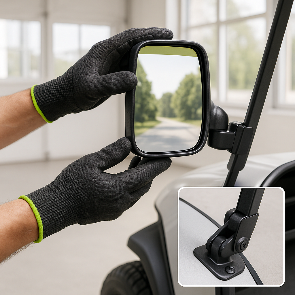 Golf Cart Mirror Hard to See or Has Too Much Glare: Fix It